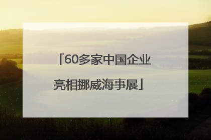 60多家中国企业亮相挪威海事展