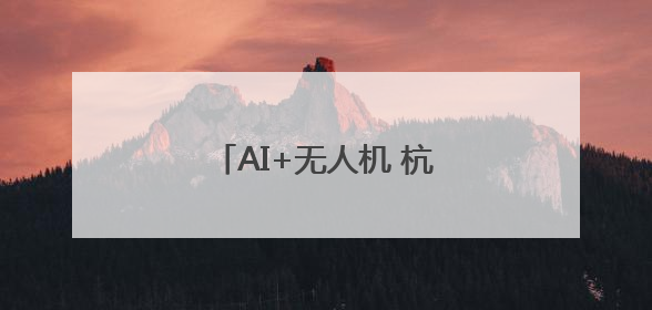 AI+无人机 杭州天空里也有了城市治理的“帮手”