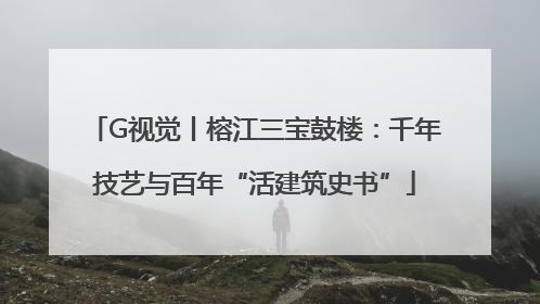 G视觉丨榕江三宝鼓楼：千年技艺与百年“活建筑史书”