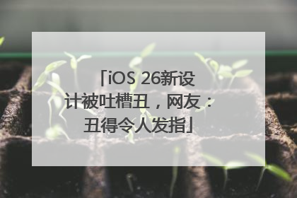 iOS 26新设计被吐槽丑，网友：丑得令人发指